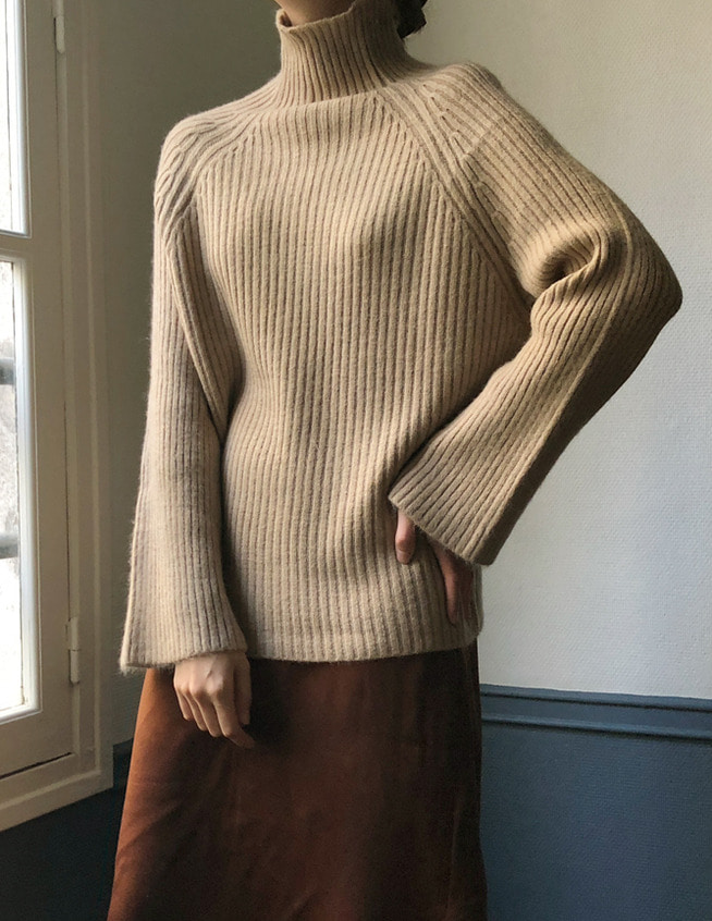[SALE]raglan golji turtleneck knit
