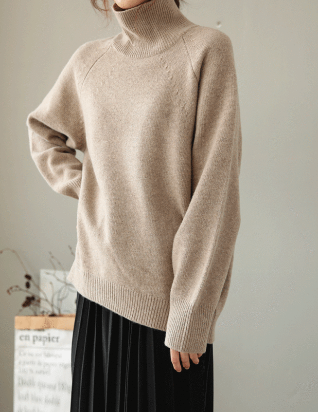 cashmere turtleneck knit
