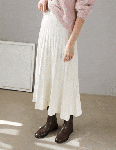 [SALE]accordion knit skirt