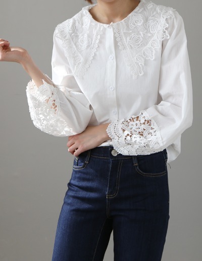 lace embroidery blouse