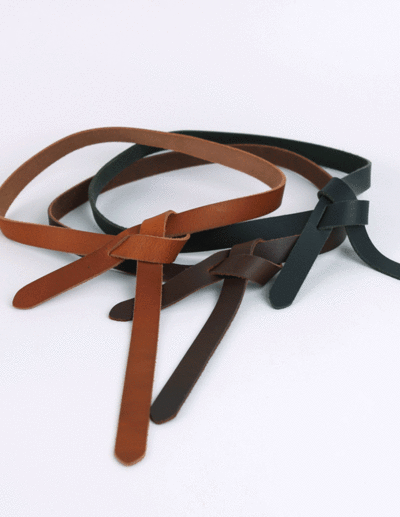 knot leather belt