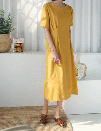 [SALE]bust linen dress