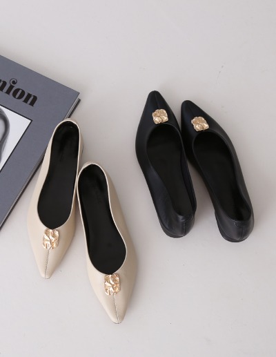 (leather)romel flat shoes