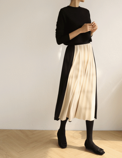 combination pleats skirt