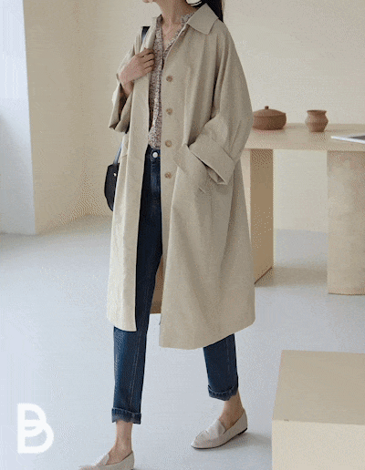back flap trench coat