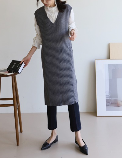 vest knit dress