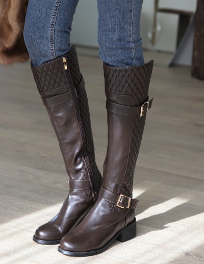 quilted wellington boots