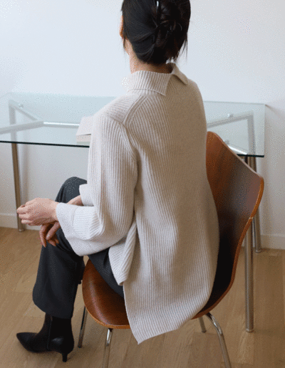 turtleneck slit knit