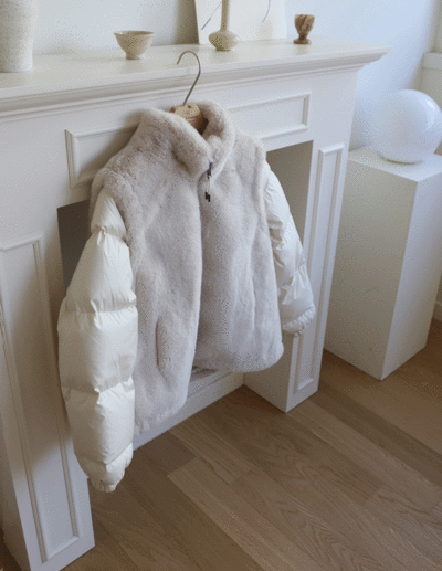 fur padded jumper