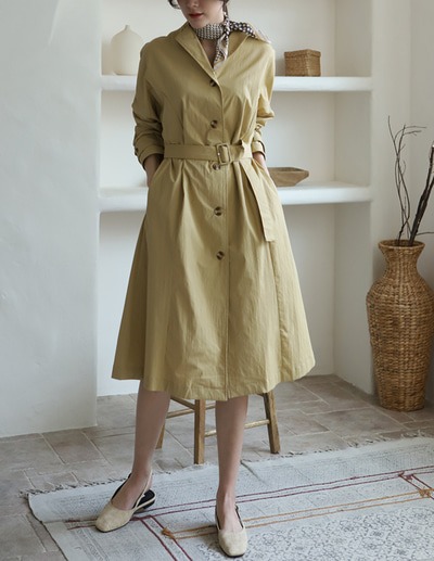 belted trench dress
