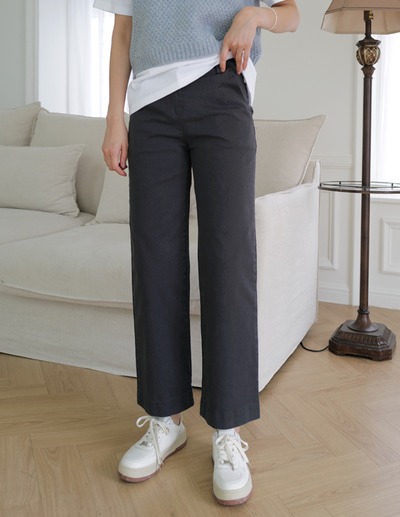 flap cotton trousers