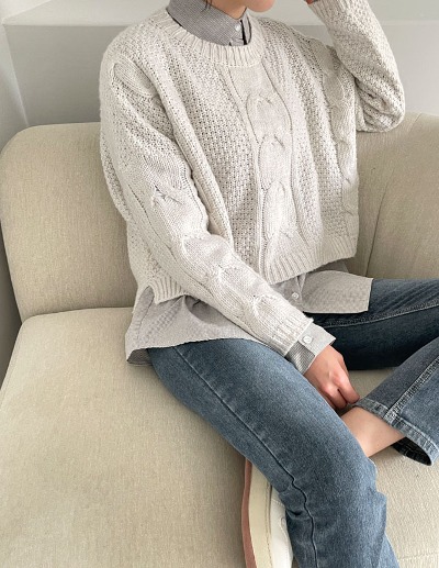 cable drop knit