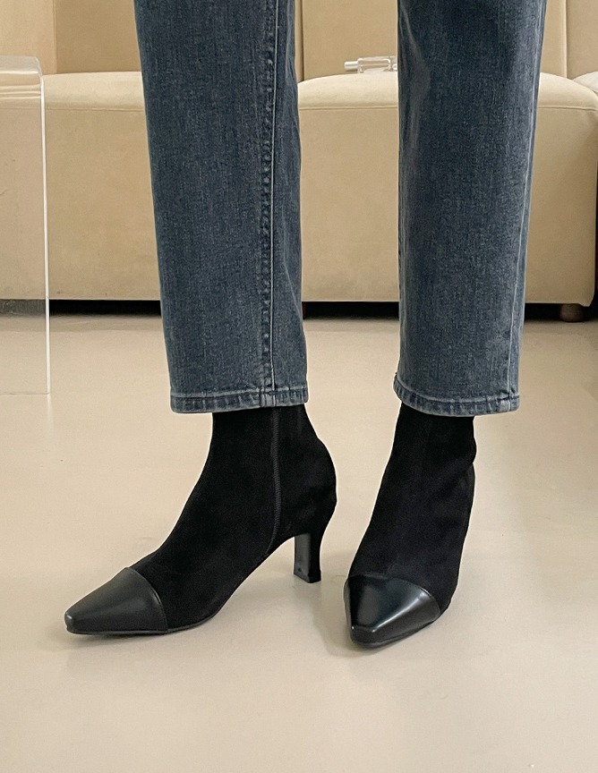 twotone ankle boots