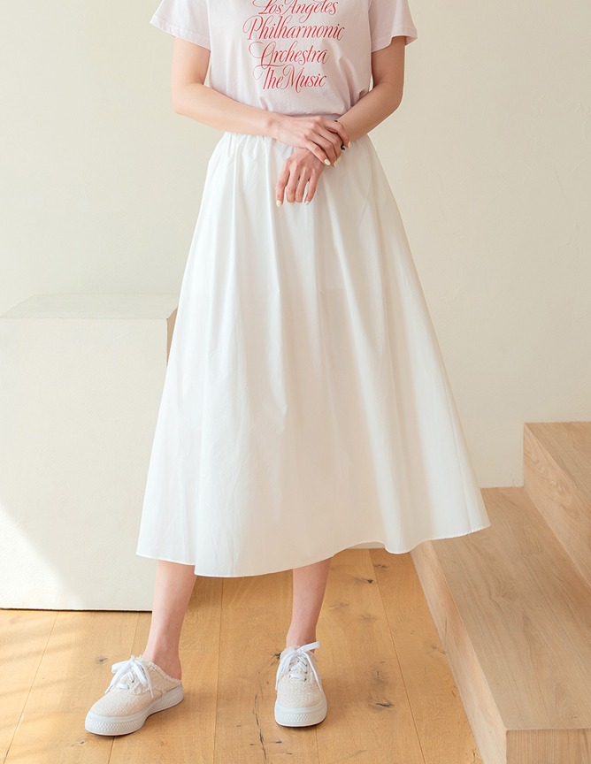 cotton shirring skirt