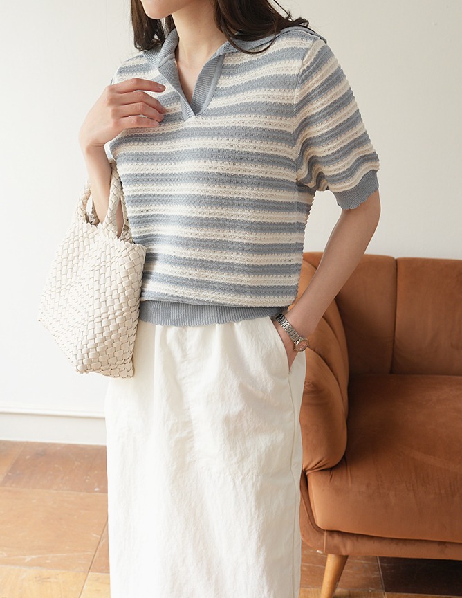 open stripe knit
