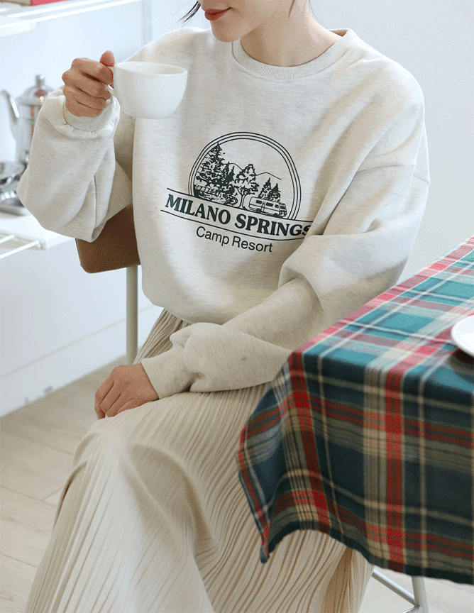 milano crop sweatshirt