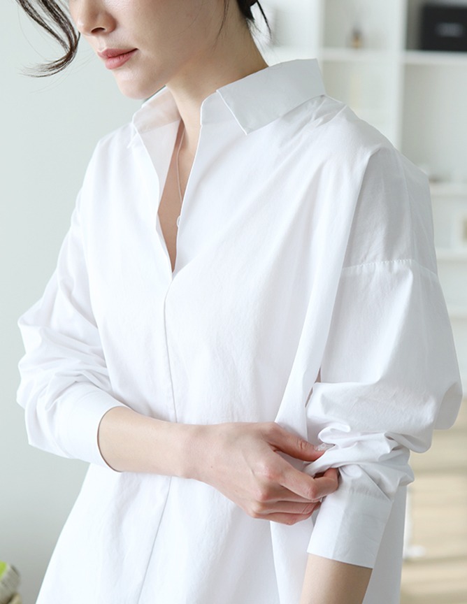 open loose-fit shirt
