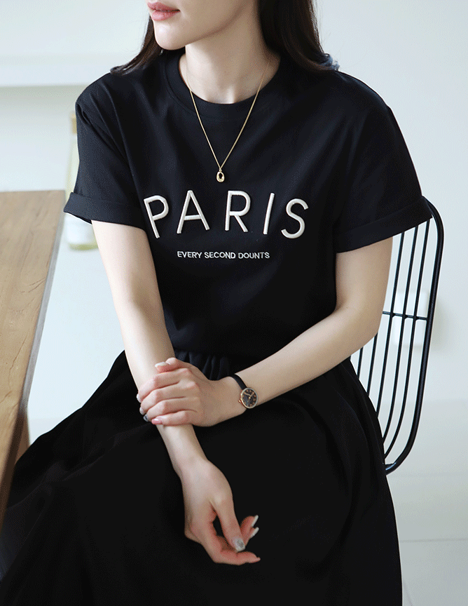 paris embroidery t-shirt