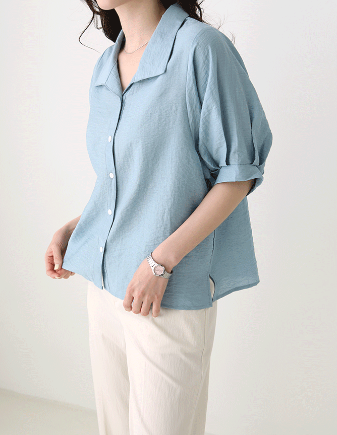 shear linen blouse