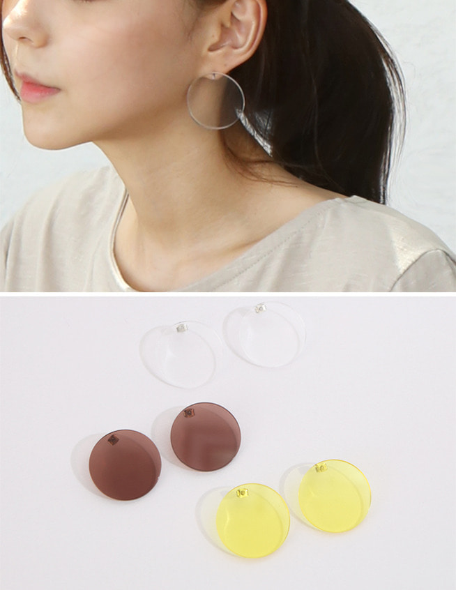 transparency circle earring