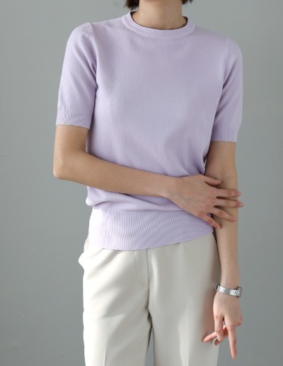 [SALE]soft short-sleeve knit