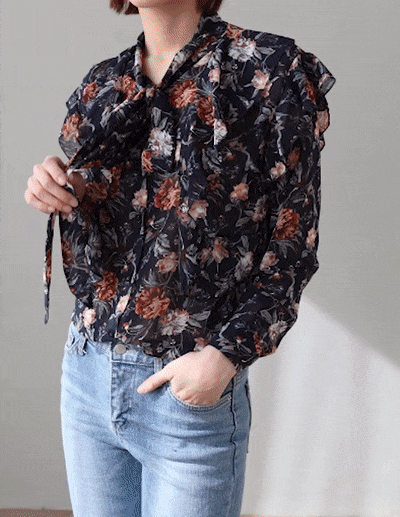 floral chiffon blouse