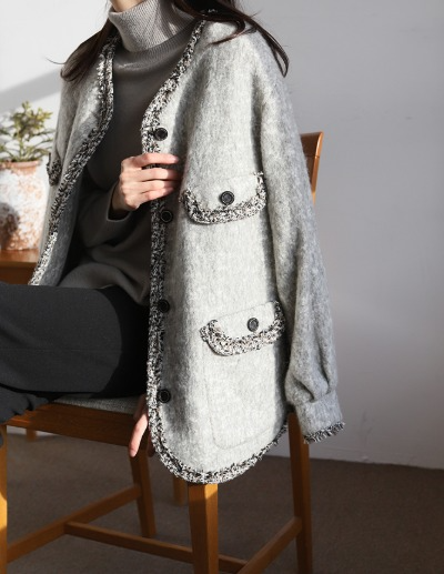 tweed knit jacket