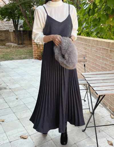 Pleated bustier dress (ver. WINTER)