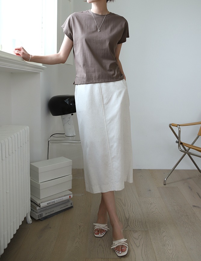 linen belt skirt