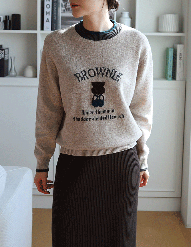 brownie bear knitwear